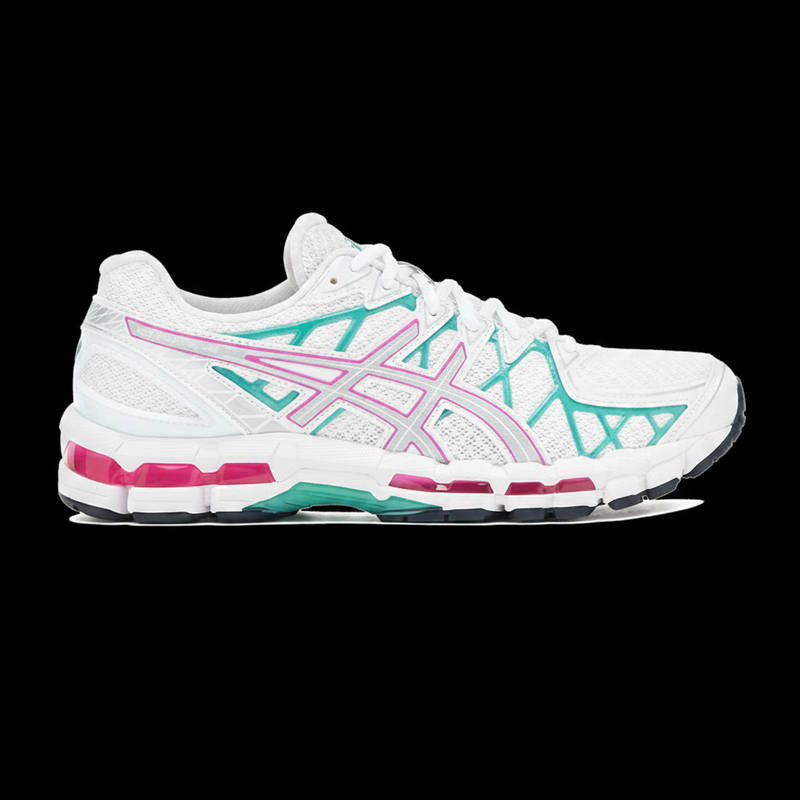 ASICS Gel-Kayano 20 Aurora Green Watermelon - Black Background