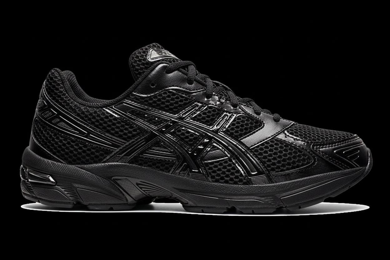 ASICS GEL-1130 all black on black background