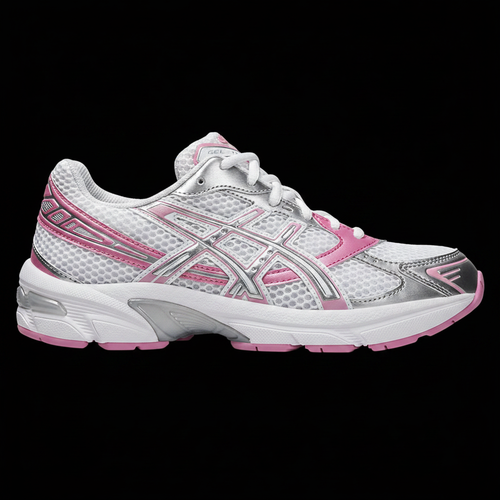 ASICS Gel 1130 White Silver Pink - Black Background