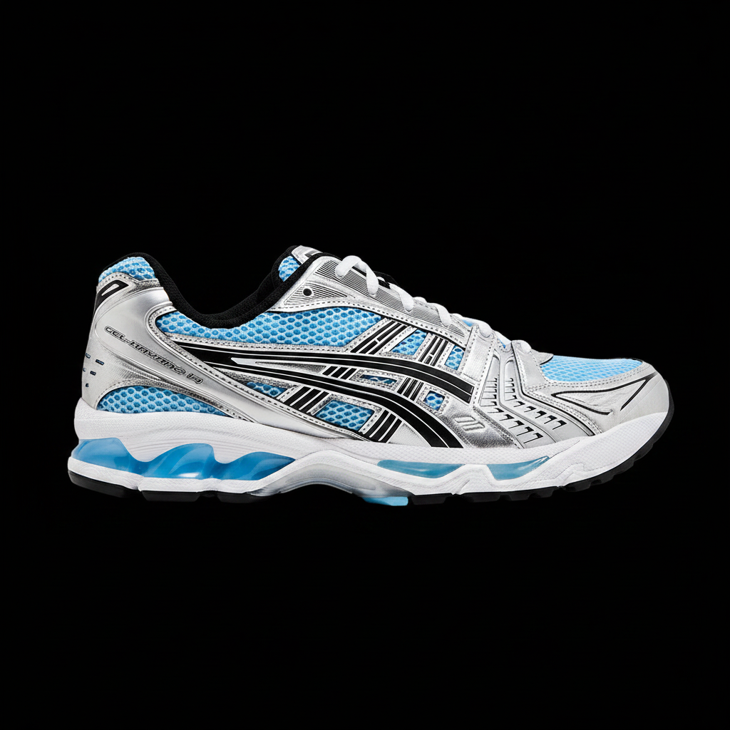 ASICS Gel Kayano 14 Arctic Sky Pure Silver - Black Background