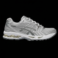ASICS Gel Kayano 14 silver black background