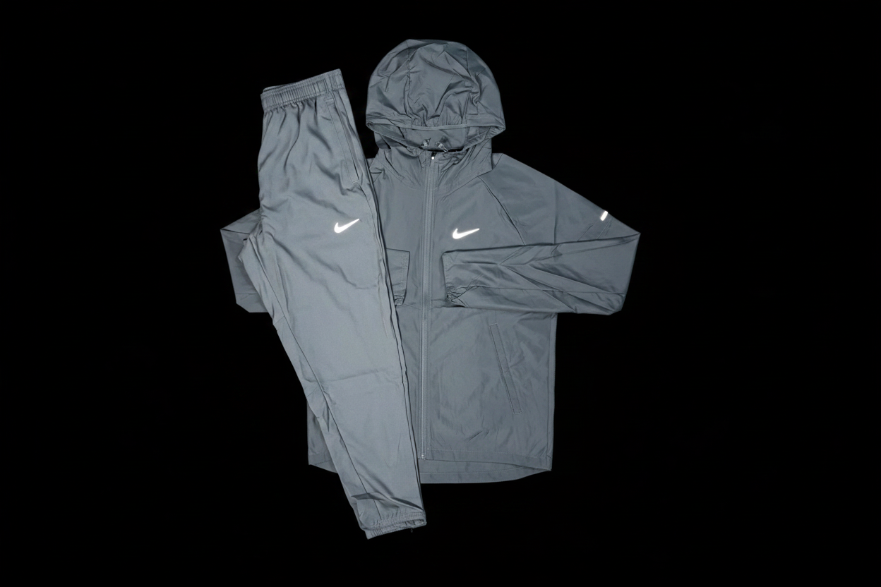 Grey Nike Tracksuit Black Background
