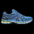 ASICS-GEL Kayano 20 Neptune Blue on black background